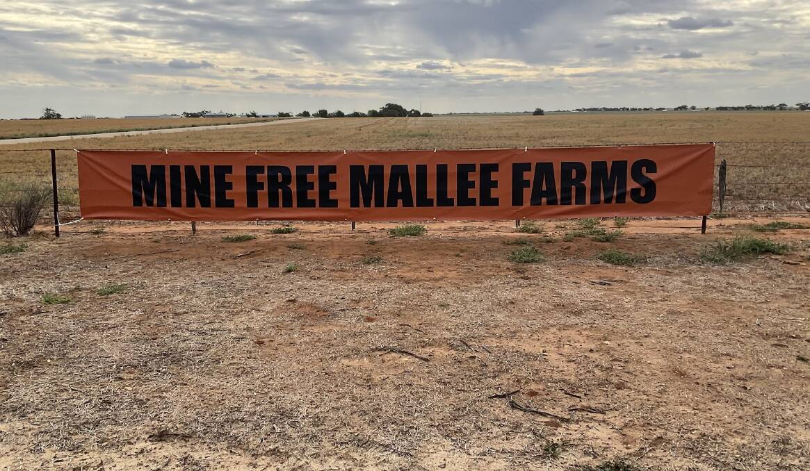 Farmers are objecting to a mining company's plans in the southern Mallee. Picture from Mine Free Mallee Farms. 